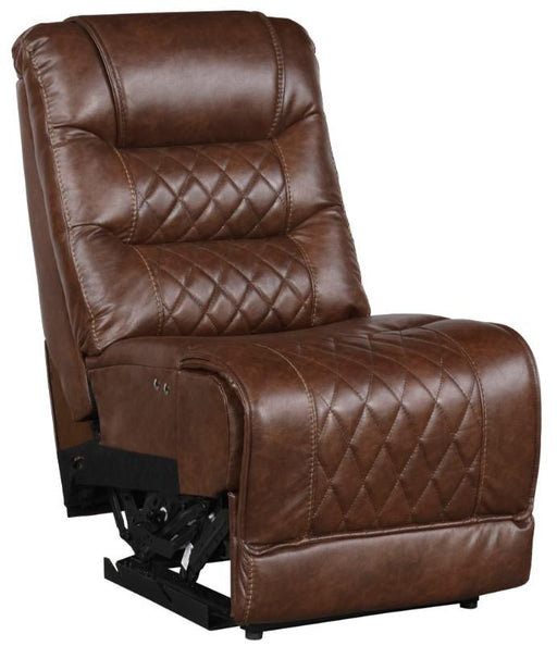Putnam Power Armless Reclining Chair in Brown 9405BR-ARPW - Home Furniture And More (Brentwood, MD)