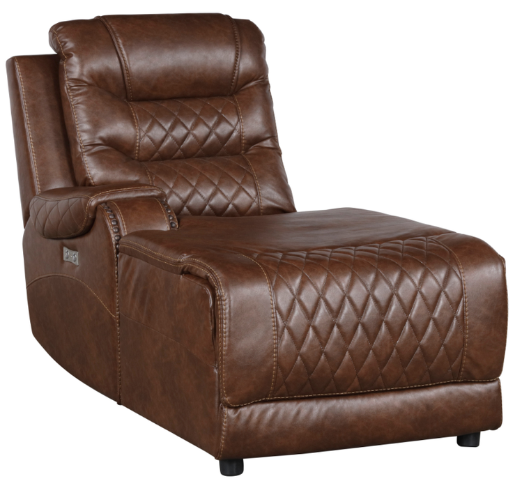 Putnam Power Left Side Reclining Chaise with USB Port in Brown 9405BR-LCPW - Home Furniture And More (Brentwood, MD)