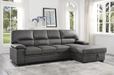 Michigan Sectional with Pull Out Bed and Right Chaise in Dark Gray 9407DG*2RC3L - Home Furniture And More (Brentwood, MD)