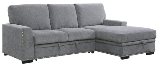 Morelia 2pc Sectional with Pull Out Bed and Right Chaise in Dark Gray 9468DG*2RC2L - Home Furniture And More (Brentwood, MD)