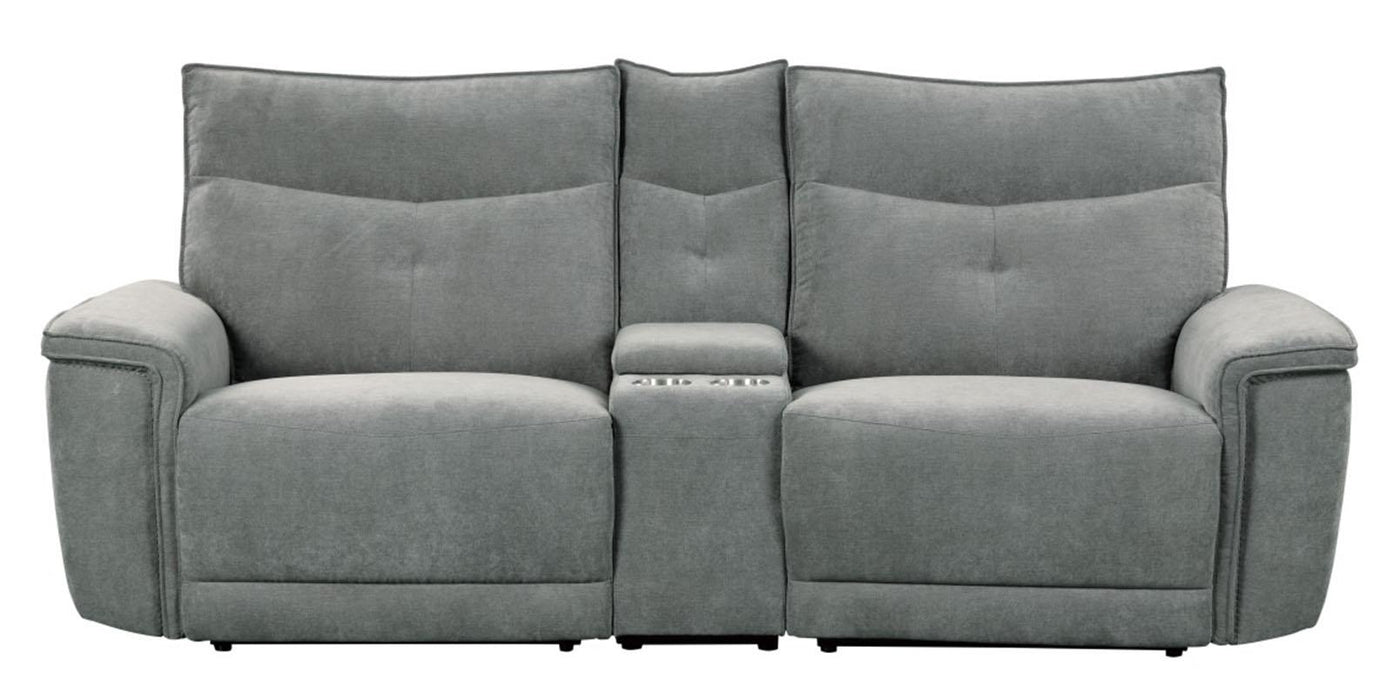 Tesoro Power Double Reclining Loveseat in Dark Gray 9509DG-2CNPWH* - Home Furniture And More (Brentwood, MD)
