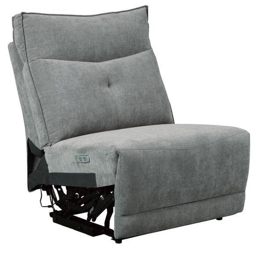 Tesoro Armless Reclining Chair in Dark Gray 9509DG-AR - Home Furniture And More (Brentwood, MD)