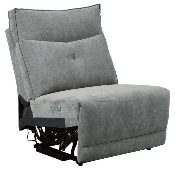 Tesoro Armless Reclining Chair in Dark Gray 9509DG-AR - Home Furniture And More (Brentwood, MD)