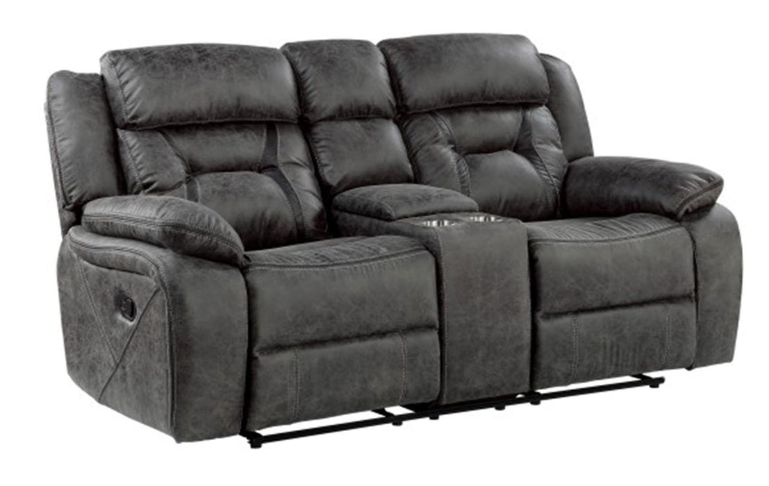 Madrona Hill Double Reclining Loveseat in Gray 9989GY-2 - Home Furniture And More (Brentwood, MD)
