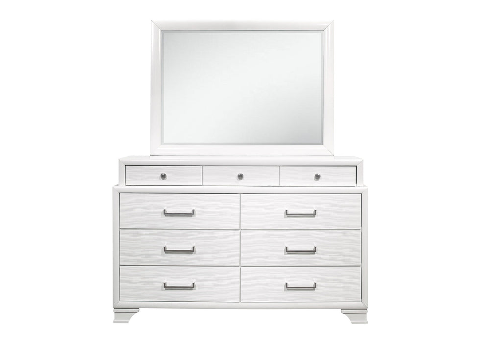 Jordyn White Mirror - Home Furniture And More (Brentwood, MD)