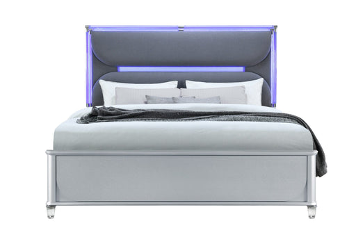 Lando Silver Bed - Home Furniture And More (Brentwood, MD)