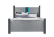 Logan Silver Bed With Led And Speakers - Home Furniture And More (Brentwood, MD)