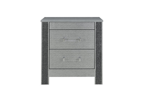 Logan Silver Nightstand - Home Furniture And More (Brentwood, MD)
