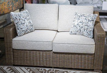 Laguna Heights Outdoor Loveseat with Cushion - Home Furniture And More (Brentwood, MD)