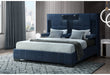Oscar Navy Blue Bed No Wood Trim - Home Furniture And More (Brentwood, MD)