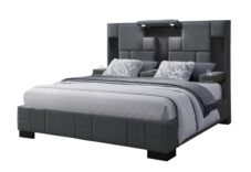 Oscar Dark Grey 8 Bed No Wood Trim - Home Furniture And More (Brentwood, MD)
