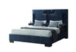 Oscar Navy Blue Bed No Wood Trim - Home Furniture And More (Brentwood, MD)