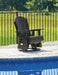 Hyland wave Outdoor Swivel Glider Chair - Home Furniture And More (Brentwood, MD)