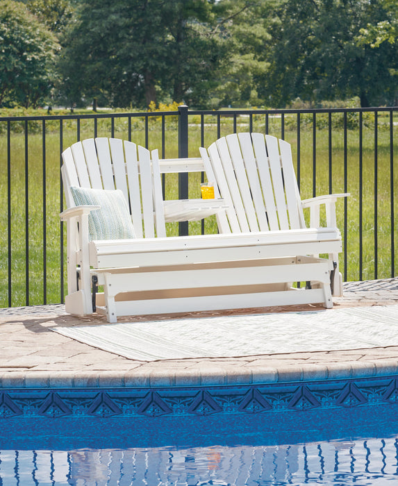 Hyland wave Outdoor Glider Loveseat - Home Furniture And More (Brentwood, MD)