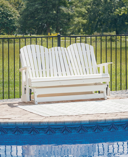 Hyland wave Outdoor Glider Loveseat - Home Furniture And More (Brentwood, MD)