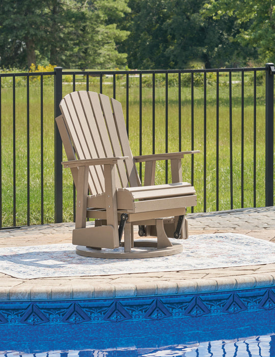 Hyland wave Outdoor Swivel Glider Chair - Home Furniture And More (Brentwood, MD)