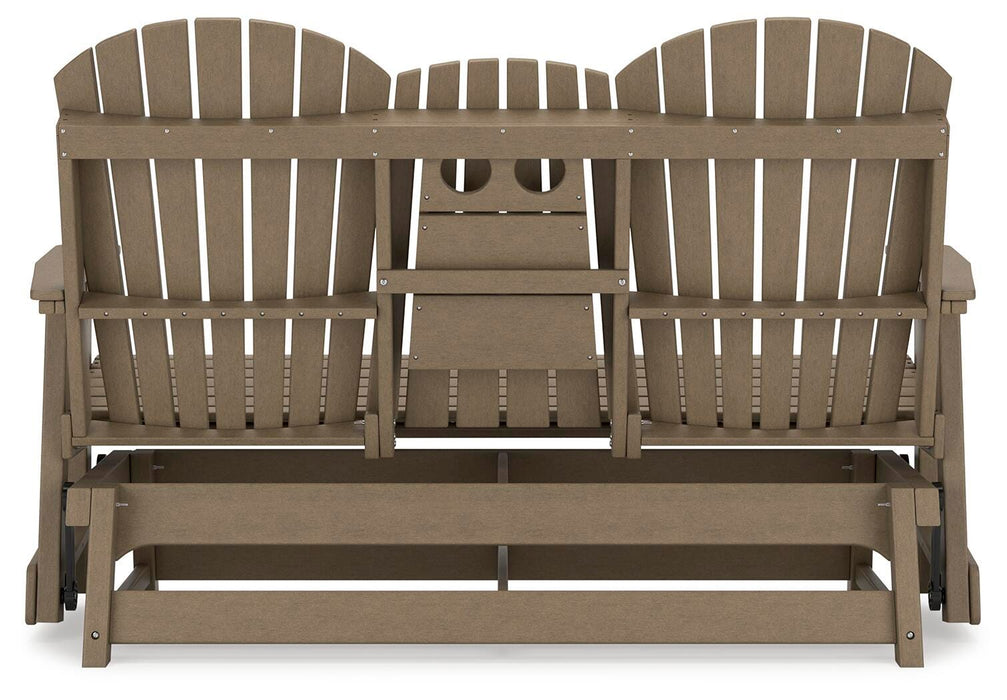 Hyland wave Outdoor Glider Loveseat - Home Furniture And More (Brentwood, MD)
