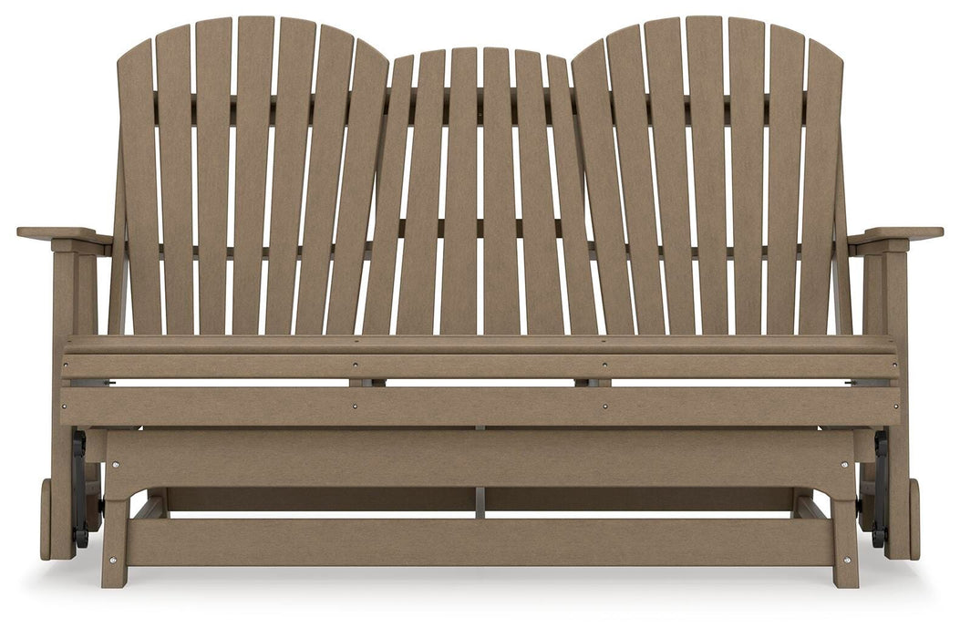 Hyland wave Outdoor Glider Loveseat - Home Furniture And More (Brentwood, MD)