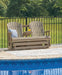 Hyland wave Outdoor Glider Loveseat - Home Furniture And More (Brentwood, MD)