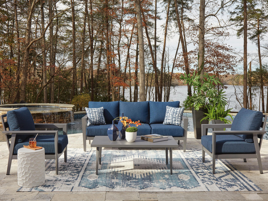 Gali Outdoor Sofa/Chairs/Table Set (Set of 4) - Home Furniture And More (Brentwood, MD)