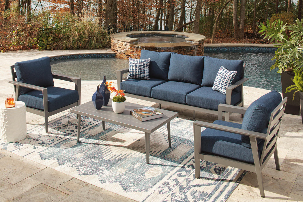 Gali Outdoor Sofa/Chairs/Table Set (Set of 4) - Home Furniture And More (Brentwood, MD)