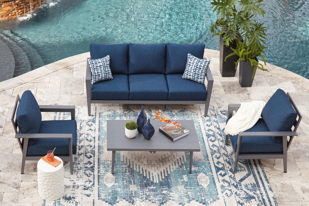 Gali Outdoor Sofa/Chairs/Table Set (Set of 4) - Home Furniture And More (Brentwood, MD)