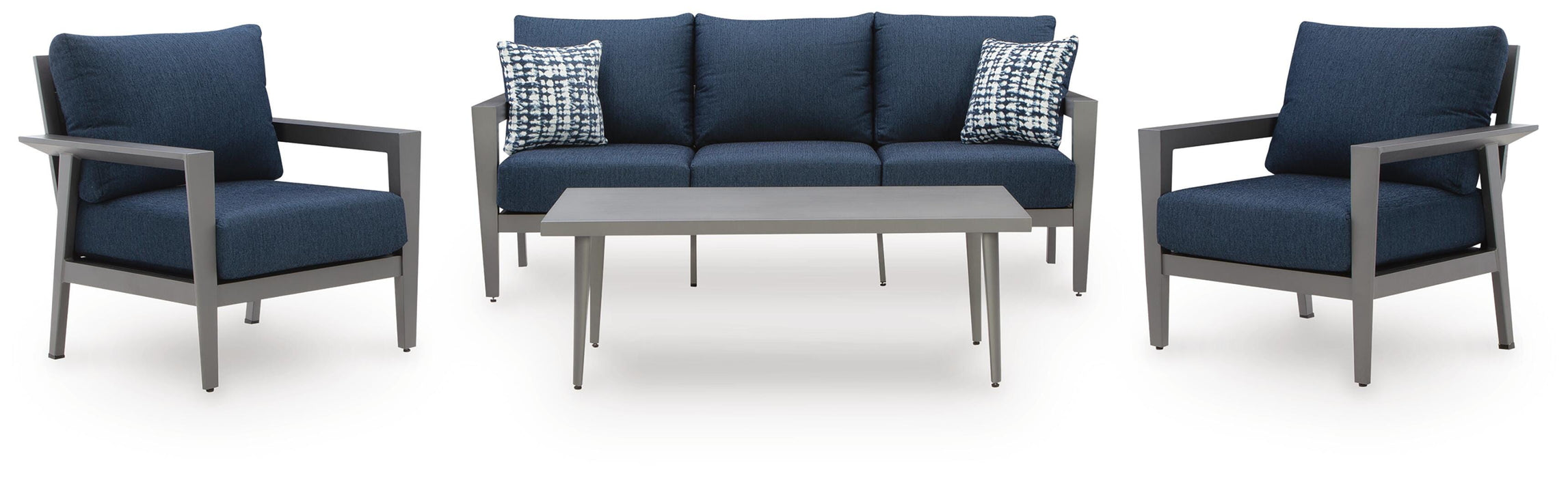 Gali Outdoor Sofa/Chairs/Table Set (Set of 4) - Home Furniture And More (Brentwood, MD)