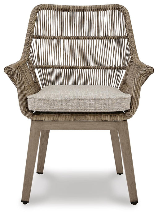 Beach Front Arm Chair with Cushion (Set of 2) - Home Furniture And More (Brentwood, MD)