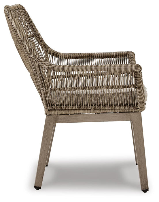 Beach Front Arm Chair with Cushion (Set of 2) - Home Furniture And More (Brentwood, MD)