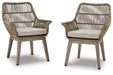 Beach Front Arm Chair with Cushion (Set of 2) - Home Furniture And More (Brentwood, MD)