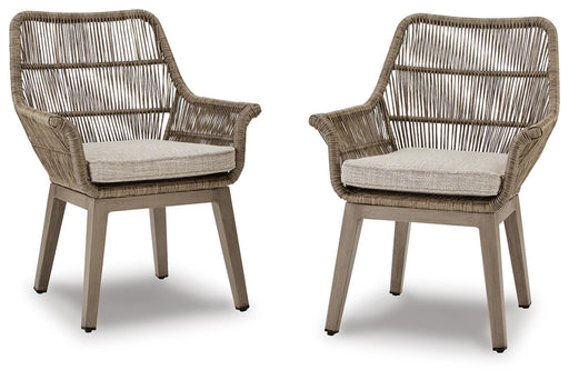 Beach Front Arm Chair with Cushion (Set of 2) - Home Furniture And More (Brentwood, MD)