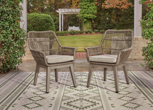 Beach Front Arm Chair with Cushion (Set of 2) - Home Furniture And More (Brentwood, MD)
