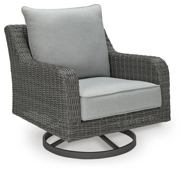 Elite Park Outdoor Swivel Lounge with Cushion - Home Furniture And More (Brentwood, MD)