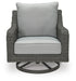 Elite Park Outdoor Swivel Lounge with Cushion - Home Furniture And More (Brentwood, MD)