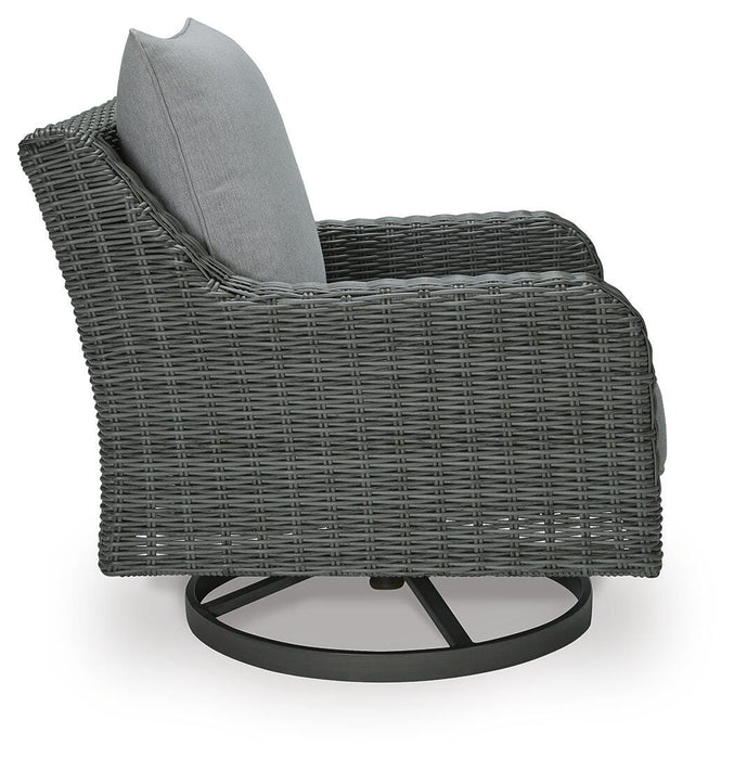 Elite Park Outdoor Swivel Lounge with Cushion - Home Furniture And More (Brentwood, MD)