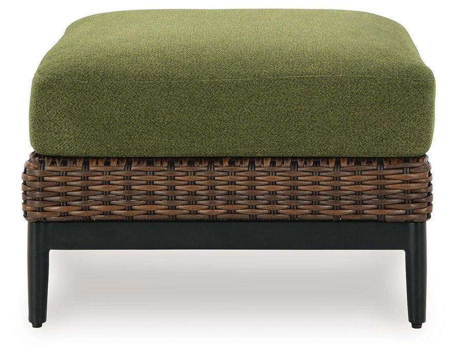 Horizon Hall Outdoor Ottoman with Cushion - Home Furniture And More (Brentwood, MD)