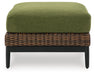 Horizon Hall Outdoor Ottoman with Cushion - Home Furniture And More (Brentwood, MD)