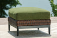 Horizon Hall Outdoor Ottoman with Cushion - Home Furniture And More (Brentwood, MD)