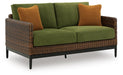 Horizon Hall Outdoor Loveseat with Cushion - Home Furniture And More (Brentwood, MD)