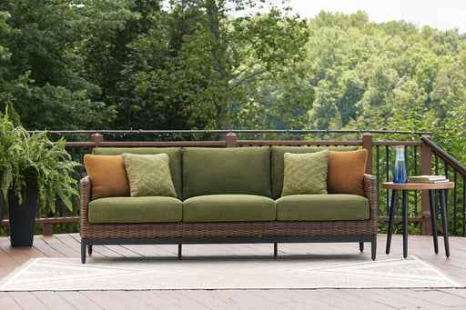 Horizon Hall Outdoor Sofa with Cushion - Home Furniture And More (Brentwood, MD)