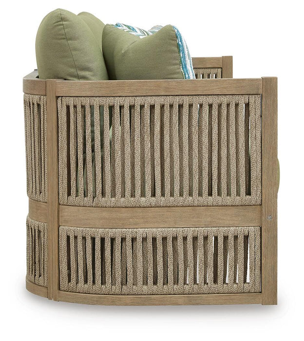 Serena Shores Outdoor Sofa with Cushion - Home Furniture And More (Brentwood, MD)