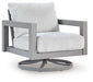 Hurley Park Outdoor Swivel Chair with Cushion - Home Furniture And More (Brentwood, MD)