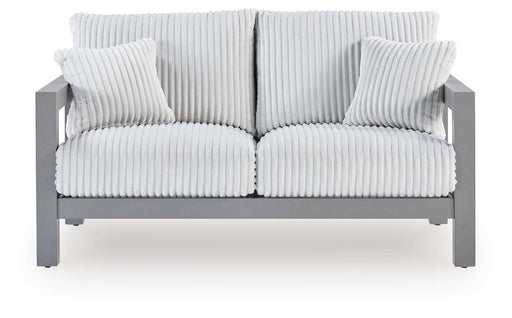 Hurley Park Outdoor Loveseat with Cushion - Home Furniture And More (Brentwood, MD)