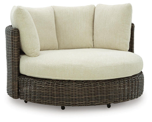Kimora Outdoor Swivel Lounge Chair with Cushion - Home Furniture And More (Brentwood, MD)