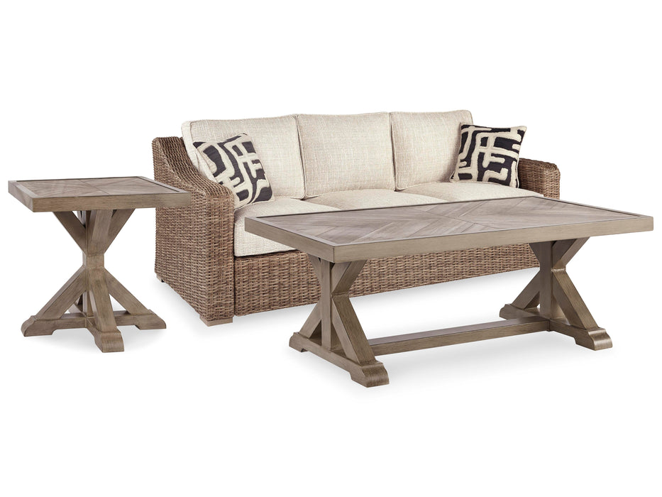 Beachcroft Beachcroft Nuvella Sofa with Coffee and End Table - Home Furniture And More (Brentwood, MD)