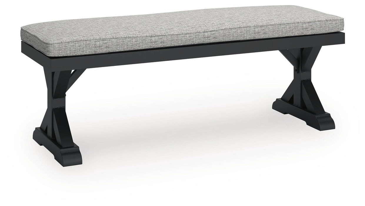 Beachcroft Outdoor Bench with Cushion - Home Furniture And More (Brentwood, MD)