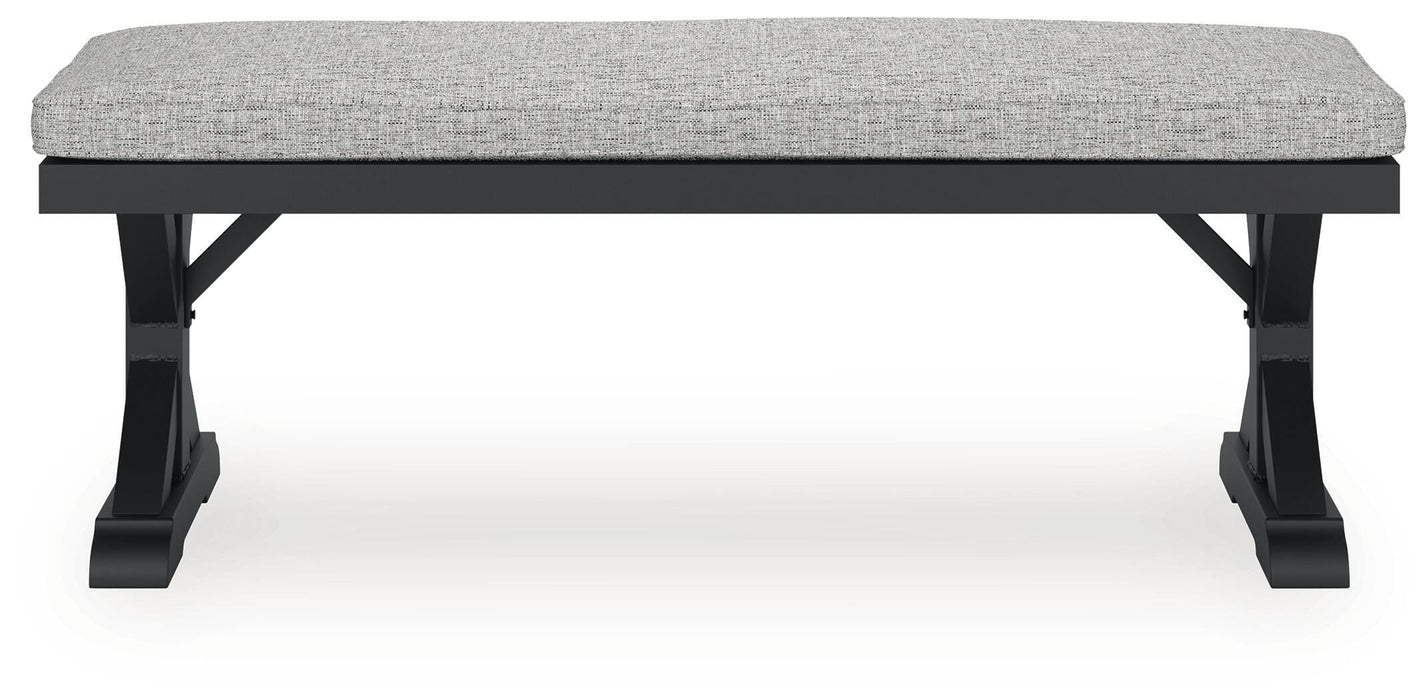Beachcroft Outdoor Bench with Cushion - Home Furniture And More (Brentwood, MD)