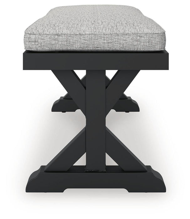 Beachcroft Outdoor Bench with Cushion - Home Furniture And More (Brentwood, MD)