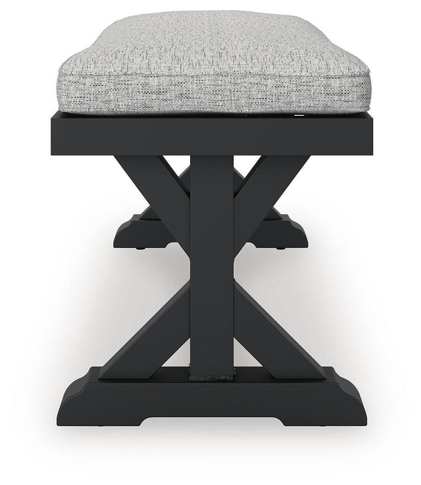 Beachcroft Outdoor Bench with Cushion - Home Furniture And More (Brentwood, MD)