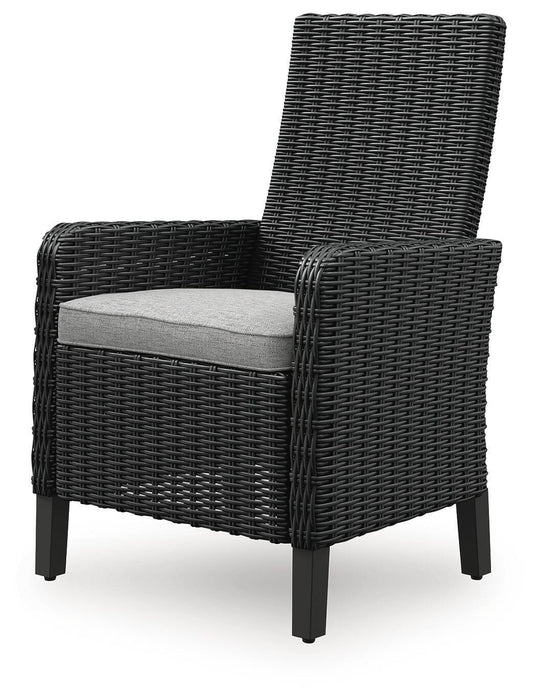 Beachcroft Outdoor Arm Chair with Cushion (Set of 2) - Home Furniture And More (Brentwood, MD)